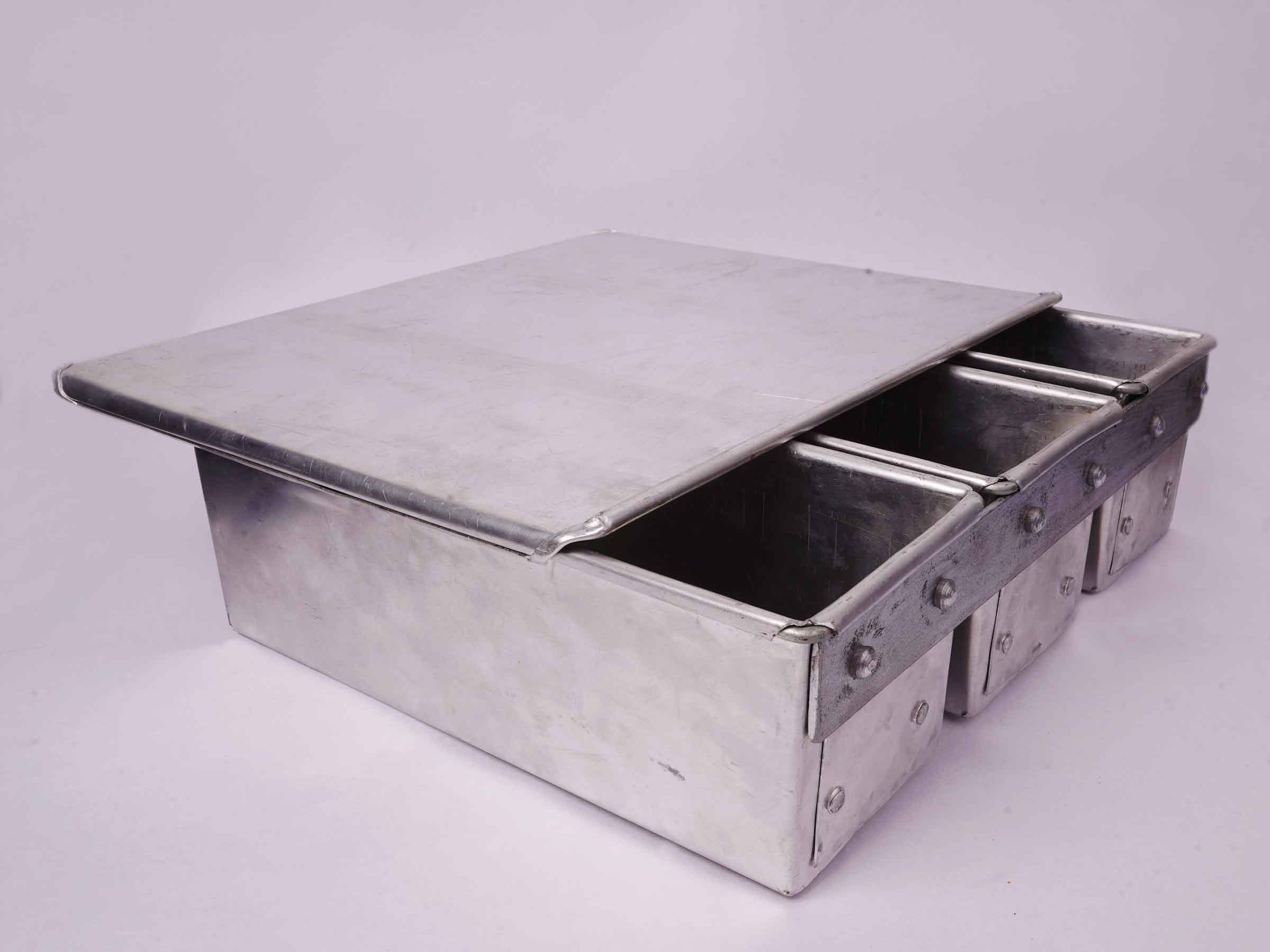 Aluminium Bread box and top set (9.5"x4"x3.5")(3x1)-(3 pokit in a  set)